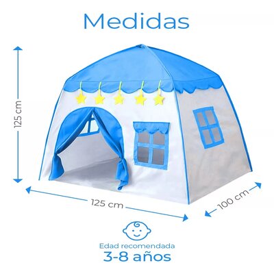 Tienda de campaña para niños 3 ventanas®